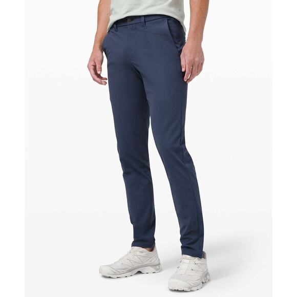 Lululemon Commission Pant Slim Warpstreme Iron Blue Men's Size 33 x 29 EUC - Picture 1 of 10